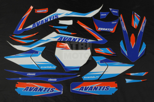 Комплект наклеек pitbike Avantis Classic Комплект наклеек pitbike Avantis Classic