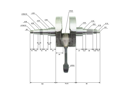 Вал коленчатый ZS194MQ (NC) Вал коленчатый ZS194MQ (NC)
